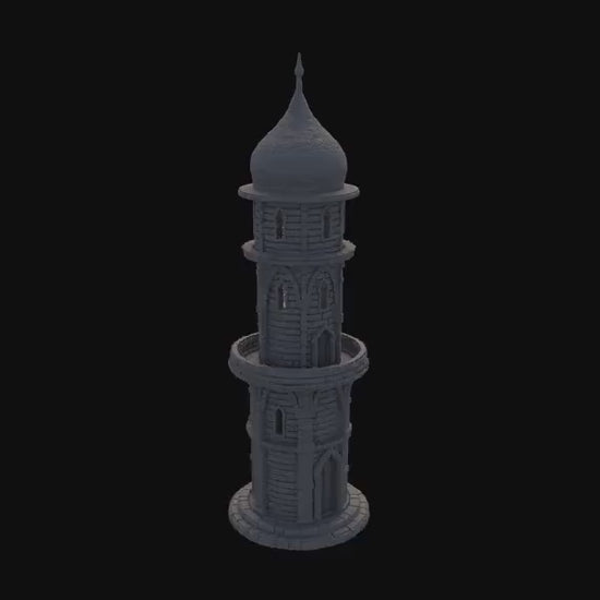 Eastern Watchtower | 28mm Scale Model Terrain | D&D TTRPG Playable 3D Printed Building | MiniatureLand