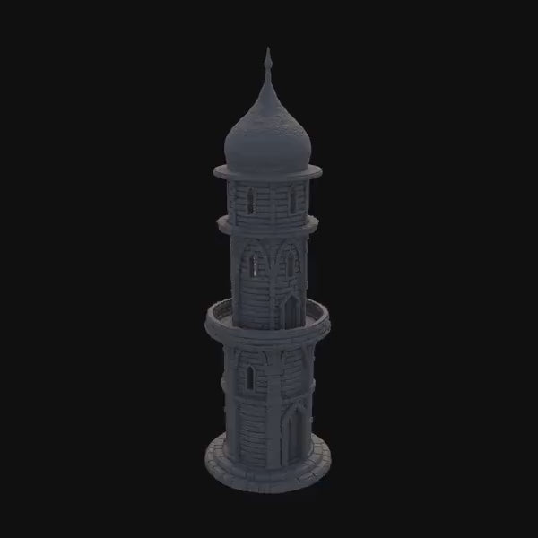 Eastern Watchtower | 28mm Scale Model Terrain | D&D TTRPG Playable 3D Printed Building | MiniatureLand