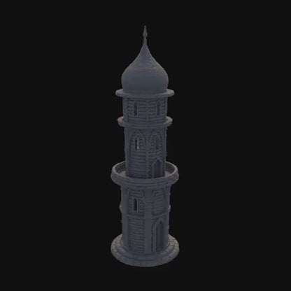 Eastern Watchtower | 28mm Scale Model Terrain | D&D TTRPG Playable 3D Printed Building | MiniatureLand