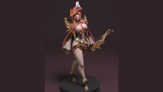 Elf Bard | Tabletop and Display Scale | TTRPG D&D Miniature | Custom Miniatures/Dungeon Pin Ups | Unpainted, Unplated Resin 8k