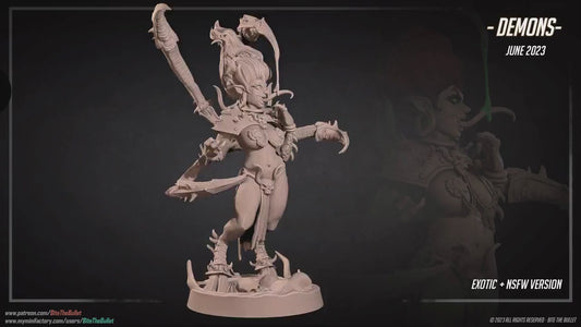 Exotic Maiden of Anguish, Devil Woman | Pinup SFW NSFW Model Miniature | Bite the Bullet