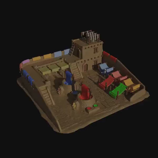 Desert Dye Works | 28mm Scale Model Terrain | D&D TTRPG Playable 3D Printed Building | MiniatureLand