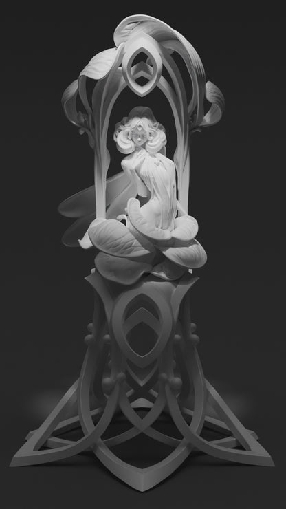 Lyraeth of the Aurum Realm, Beautiful Faeries | Resin Garage Kit Pin Up Figure Statue | Blackthorn Miniatures