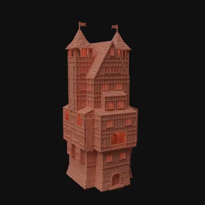 Governor House | 28mm Scale Model Terrain | D&D TTRPG Playable 3D Printed Building | MiniatureLand