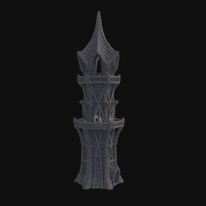 Elven Watchtower | 28mm Scale Model Terrain | D&D TTRPG Playable 3D Printed Building | MiniatureLand