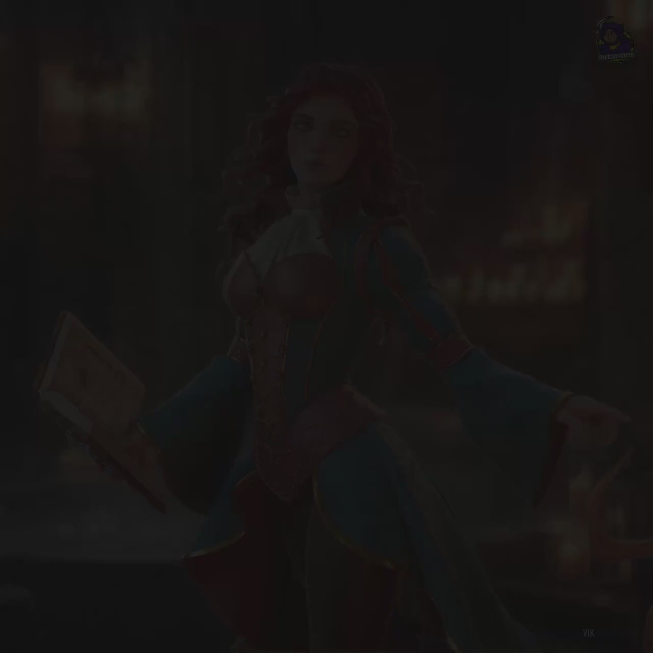 Red-Haired Enchantress | Resin Garage Kit Sculpture Anime Video Game Fan Art Statue | Bulkamancer Sculpts