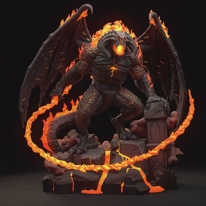 Demon Wreathed in Fire and Shadow | Resin Garage Kit Sculpture Anime Video Game Fan Art Statue | h3LL creator