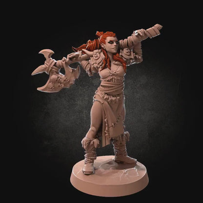 Irya Barbarian | TABLETOP SCALE | TTRPG Miniature | Bite the Bullet