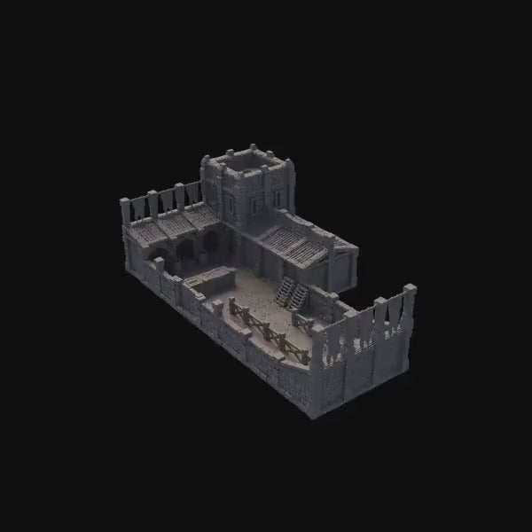 Imperial Archery Range | 28mm Scale Model Terrain | D&D TTRPG Playable 3D Printed Building | MiniatureLand