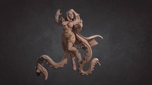 Ancient Cult Warrior Leader, Dolores | TABLETOP SCALE | D&D TTRPG Miniature | Bite the Bullet | Unpainted, Unplated Resin 8k