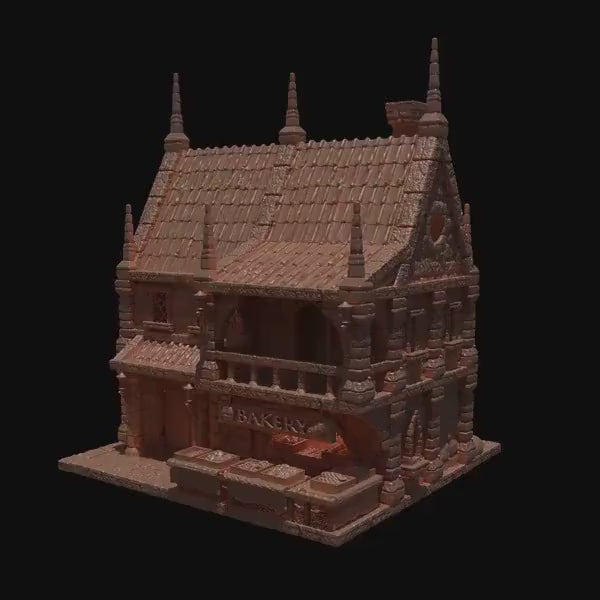 Imperial Bakery | 28mm Scale Model Terrain | D&D TTRPG Playable 3D Printed Building | MiniatureLand