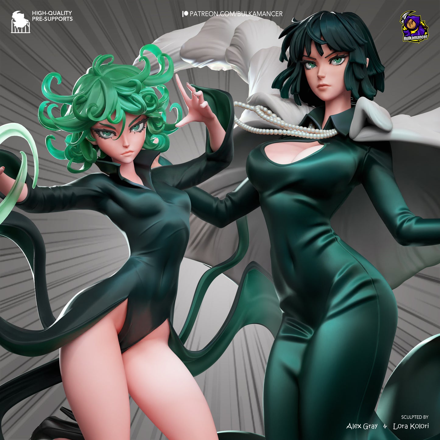 Psychic Duo | Resin Garage Kit Figure Game Fan Art | Bulkamancer Sculpts