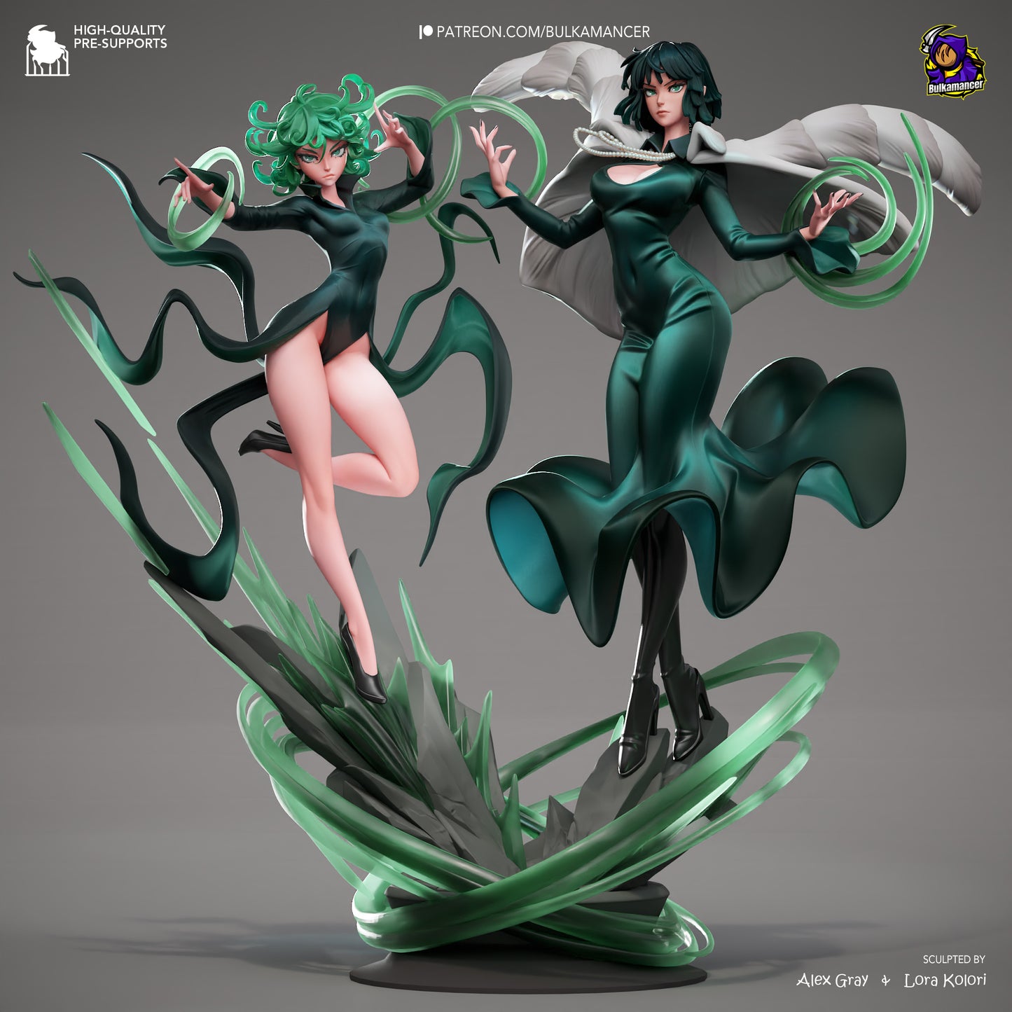 Psychic Duo | Resin Garage Kit Figure Game Fan Art | Bulkamancer Sculpts