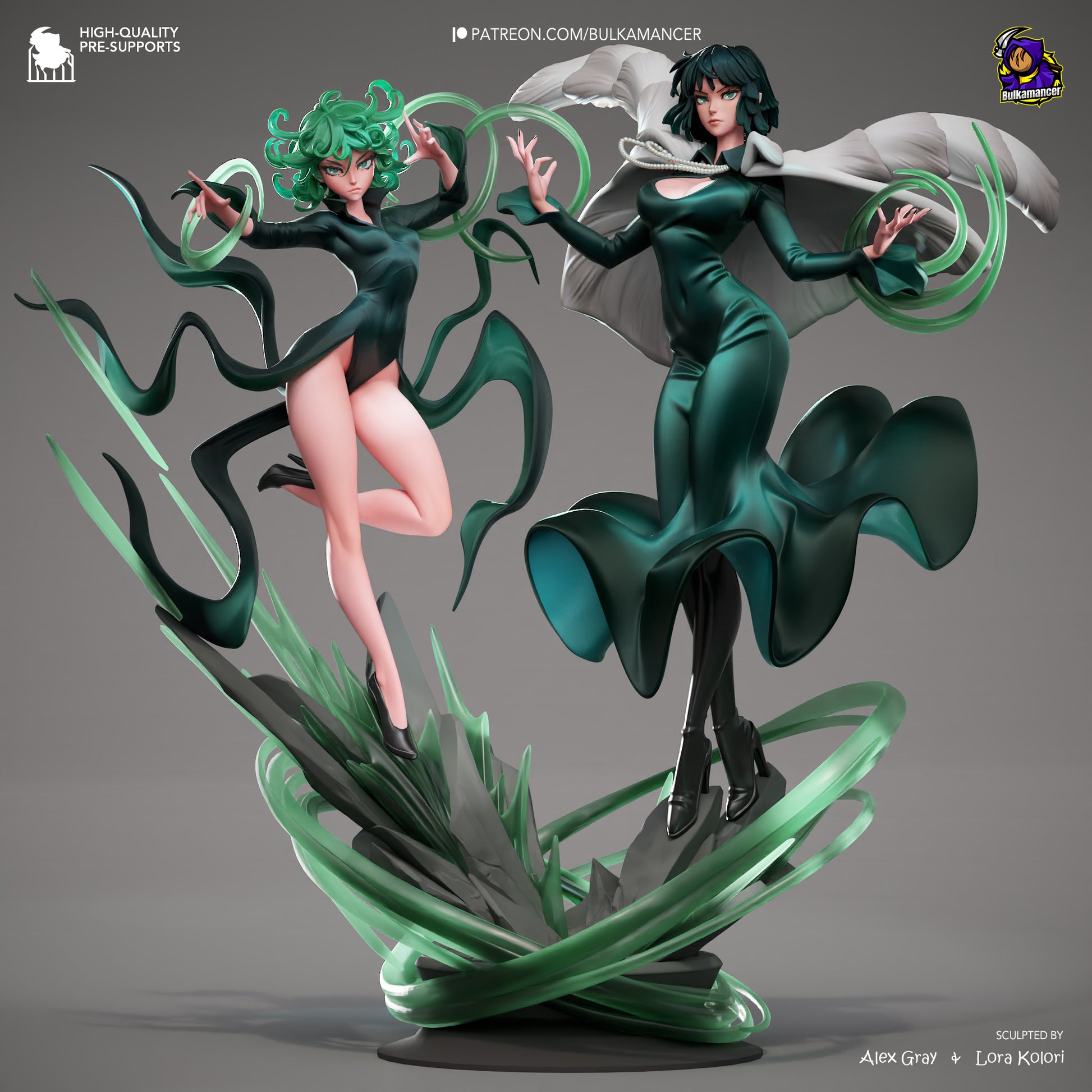 Psychic Duo | Resin Garage Kit Figure Game Fan Art | Bulkamancer Sculpts