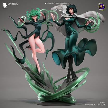 Psychic Duo | Resin Garage Kit Figure Game Fan Art | Bulkamancer Sculpts