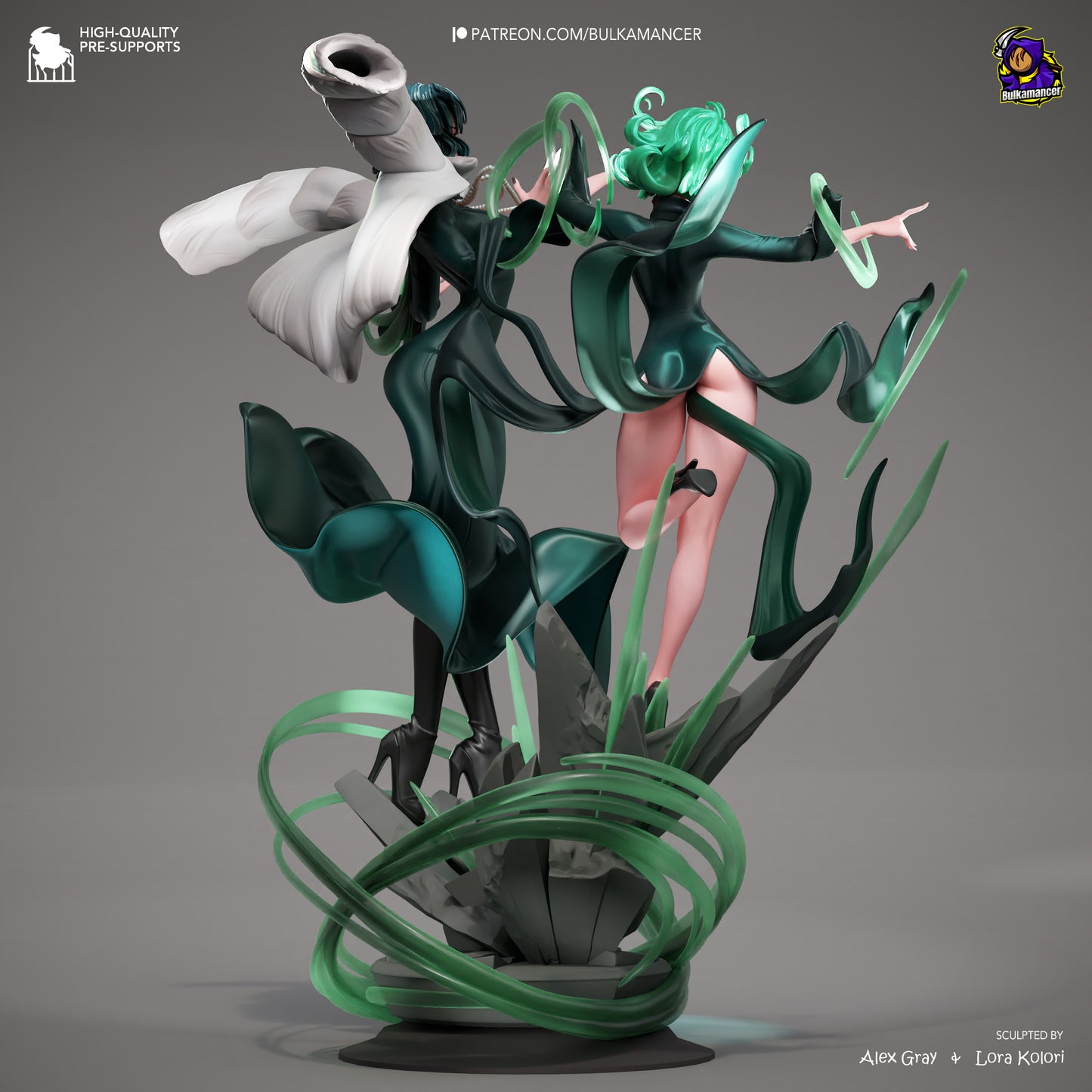 Psychic Duo | Resin Garage Kit Figure Game Fan Art | Bulkamancer Sculpts