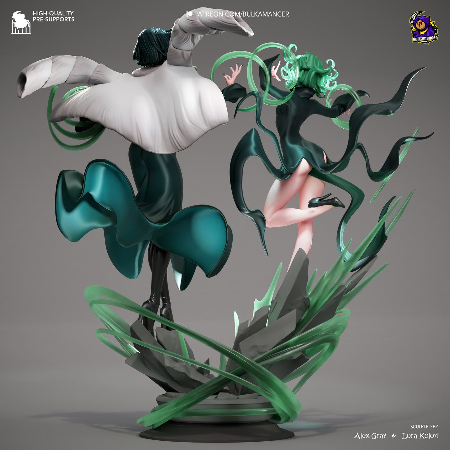 Psychic Duo | Resin Garage Kit Figure Game Fan Art | Bulkamancer Sculpts