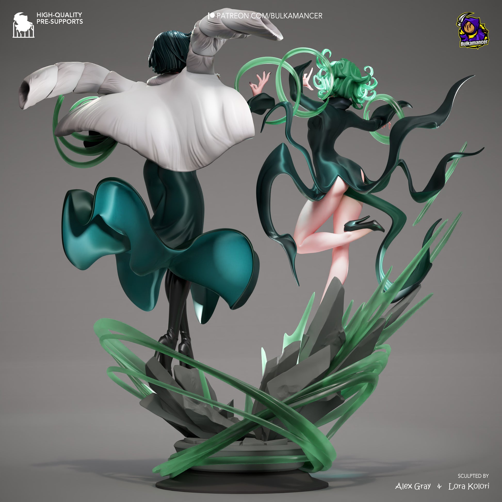 Psychic Duo | Resin Garage Kit Figure Game Fan Art | Bulkamancer Sculpts