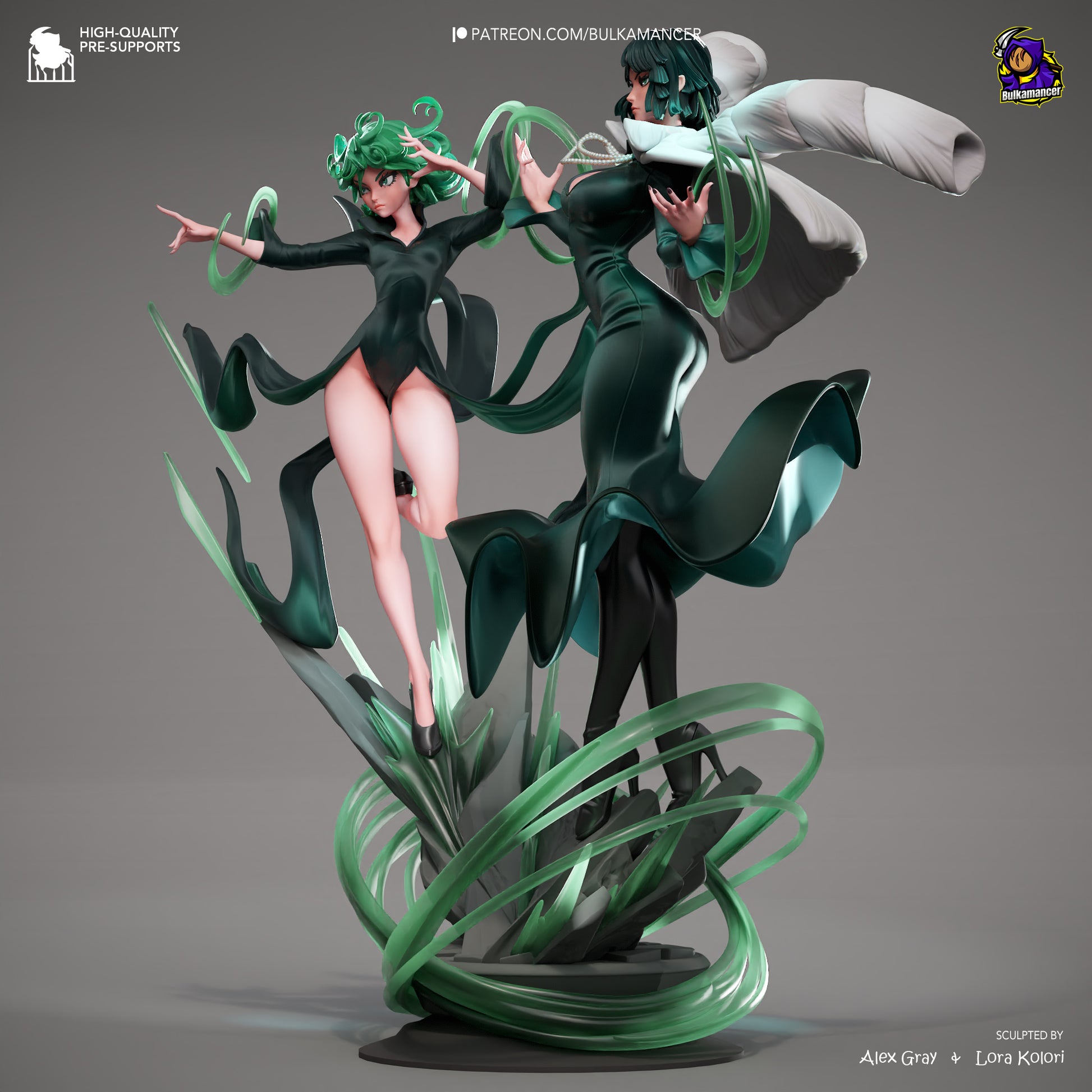 Psychic Duo | Resin Garage Kit Figure Game Fan Art | Bulkamancer Sculpts