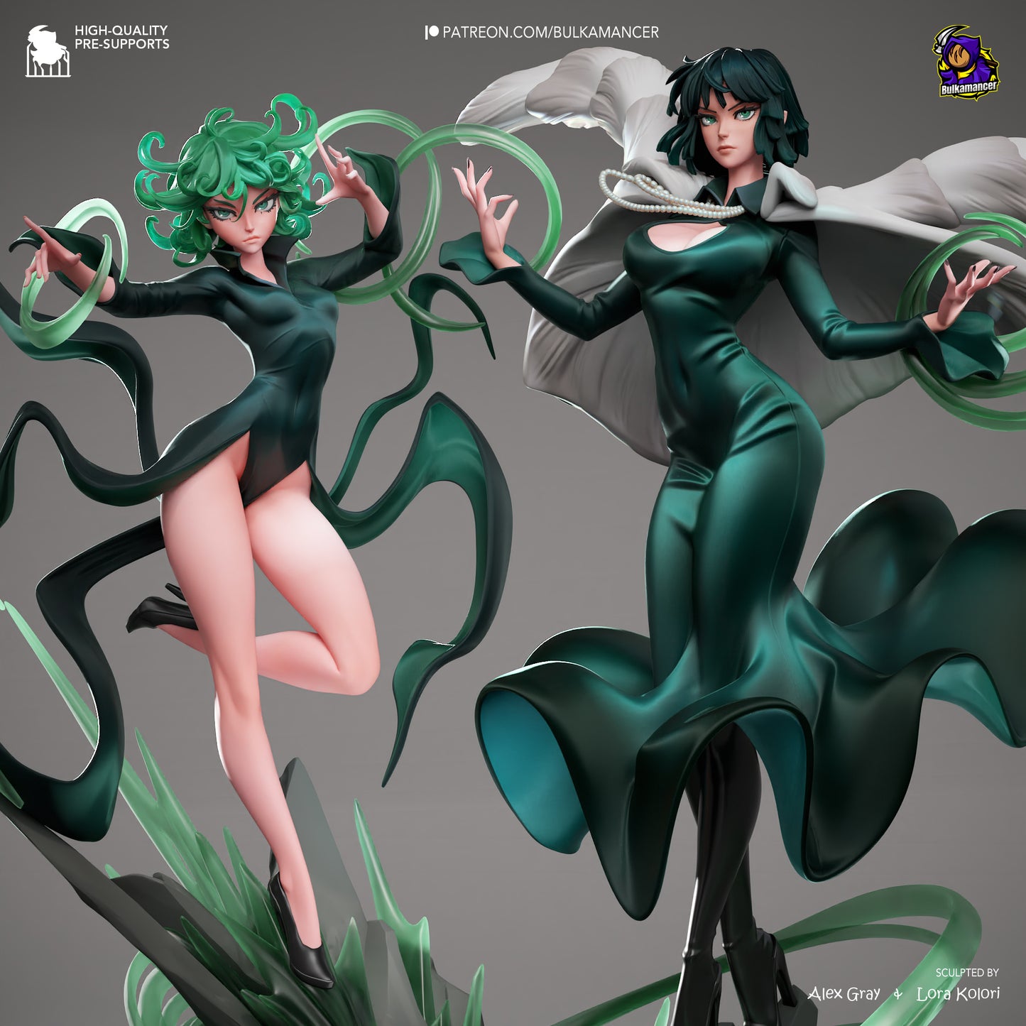 Psychic Duo | Resin Garage Kit Figure Game Fan Art | Bulkamancer Sculpts