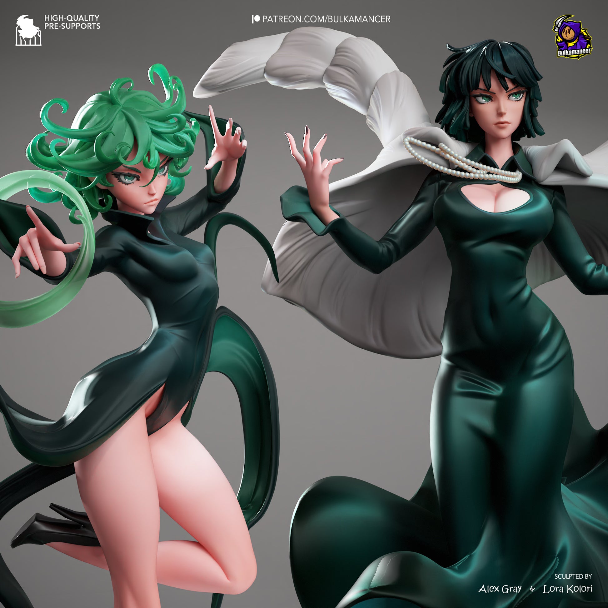 Psychic Duo | Resin Garage Kit Figure Game Fan Art | Bulkamancer Sculpts