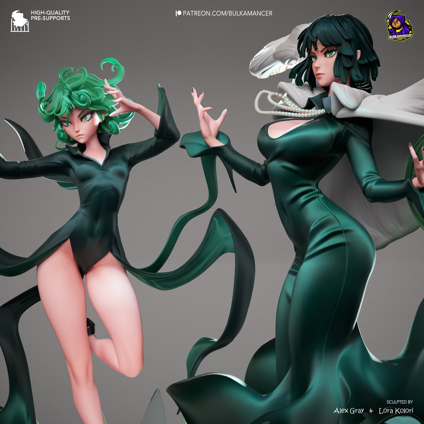 Psychic Duo | Resin Garage Kit Figure Game Fan Art | Bulkamancer Sculpts