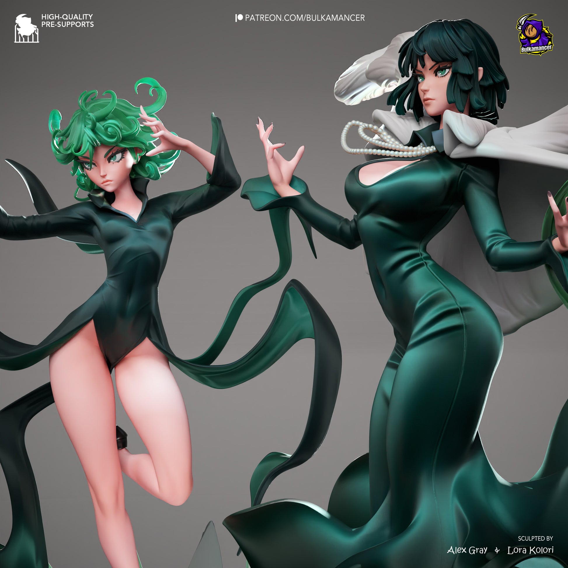 Psychic Duo | Resin Garage Kit Figure Game Fan Art | Bulkamancer Sculpts