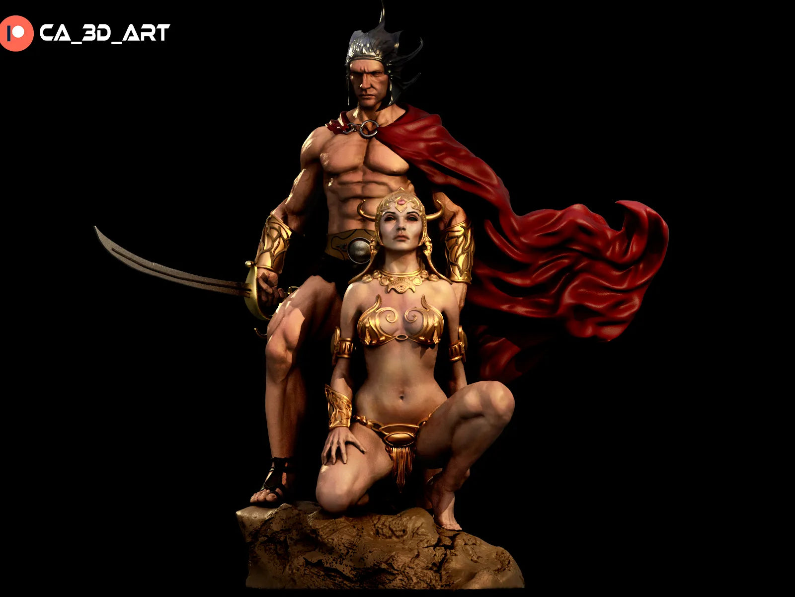 1:12 Fighting Man of Mars | Resin Garage Kit Figure Fan Art | CA 3D Studios