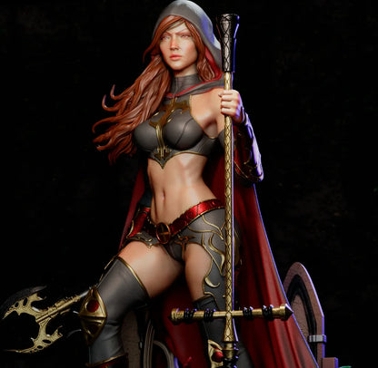1:12 Battle Priestess | 3D Printed Resin Garage Kit Figure | CA 3D Studios
