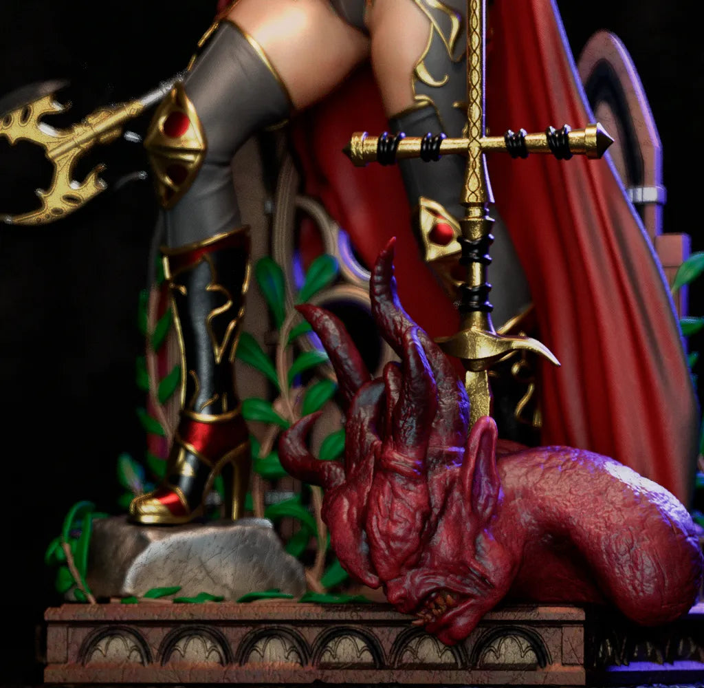 1:12 Battle Priestess | 3D Printed Resin Garage Kit Figure | CA 3D Studios