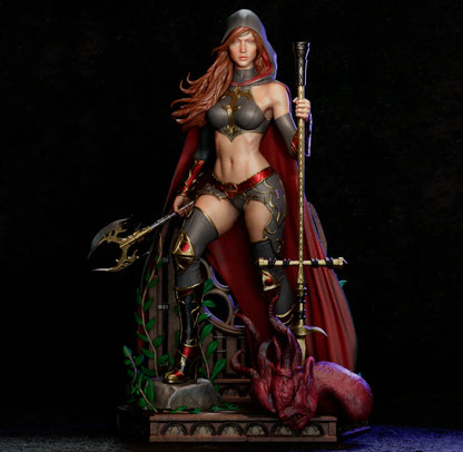 1:12 Battle Priestess | 3D Printed Resin Garage Kit Figure | CA 3D Studios