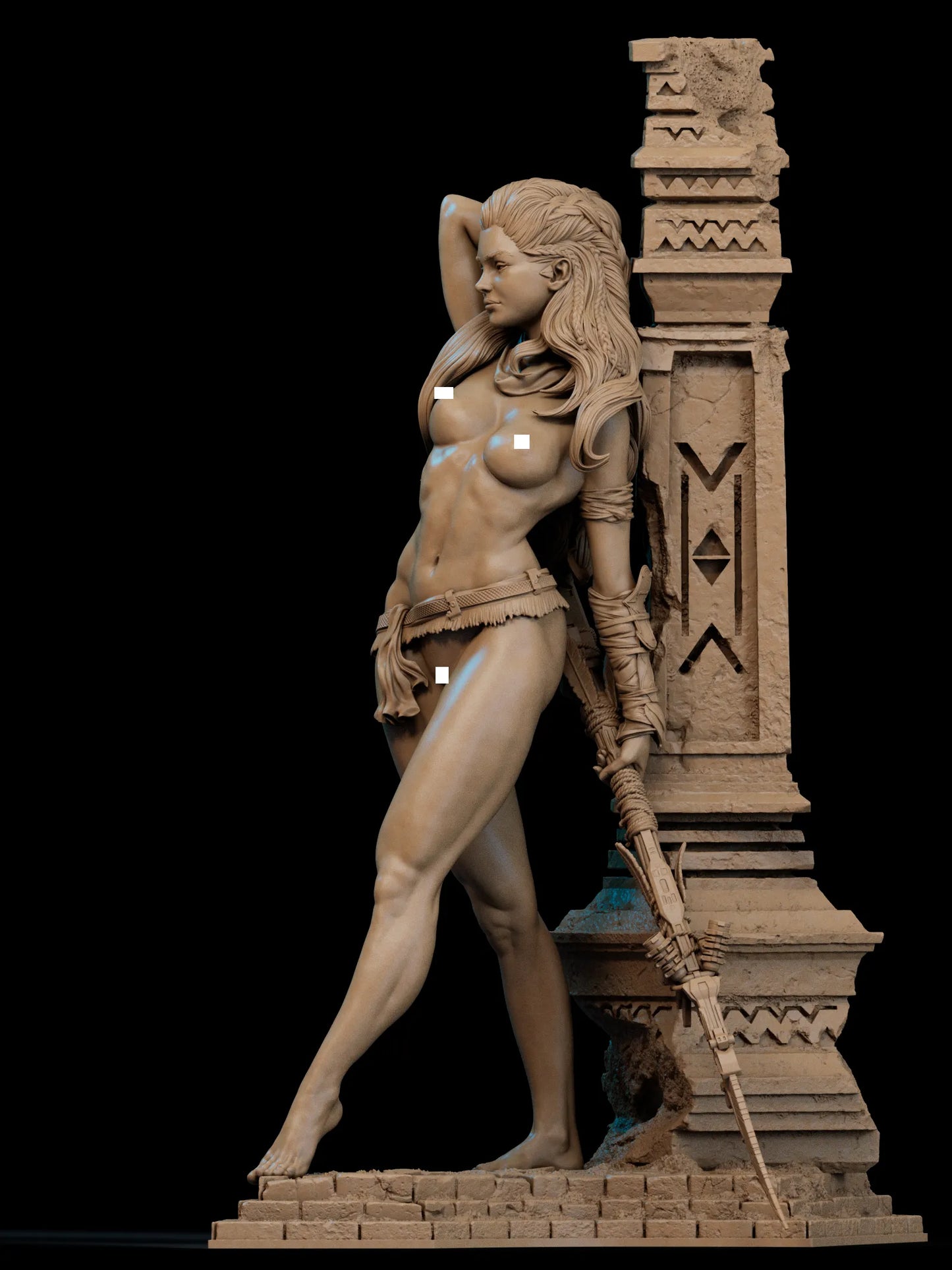 1:12 Flame-Haired Huntress | Resin Garage Kit Figure Game Fan Art | CA 3D Studios
