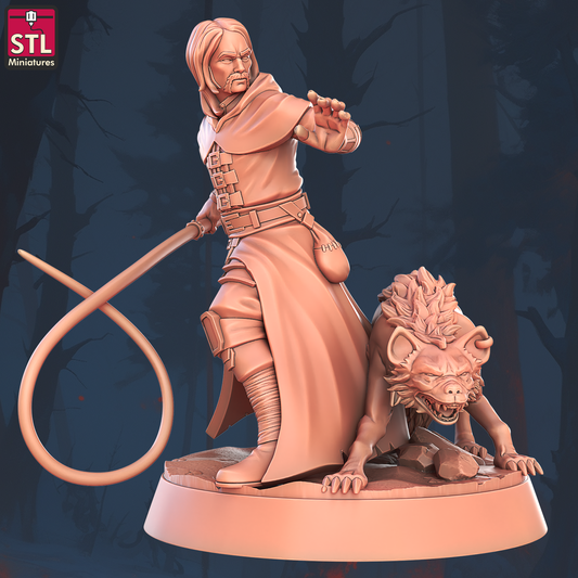 Animal Tamer NPC Set | Tabletop Scale | D&D TTRPG Miniature | STL Miniatures