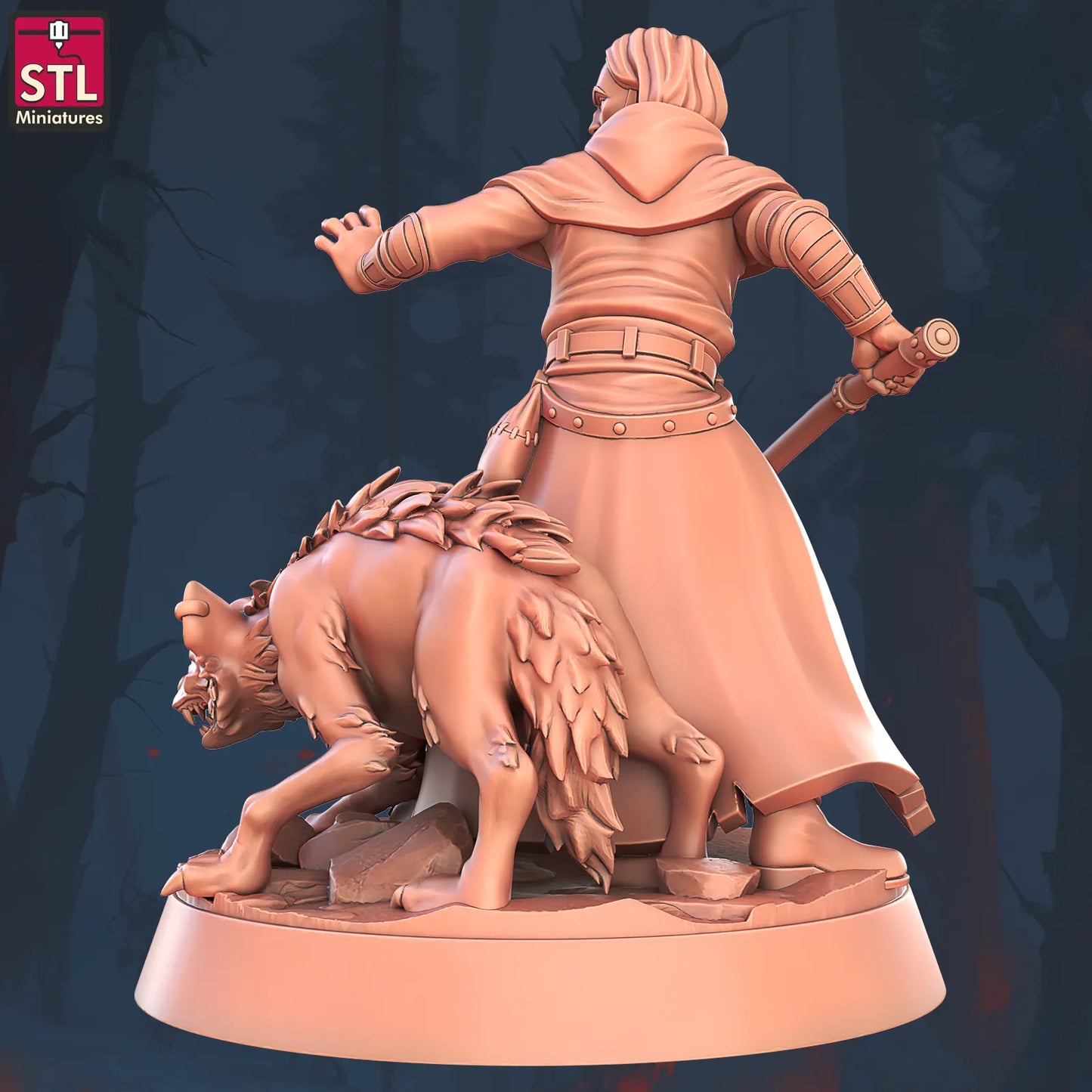 Animal Tamer NPC Set | Tabletop Scale | D&D TTRPG Miniature | STL Miniatures