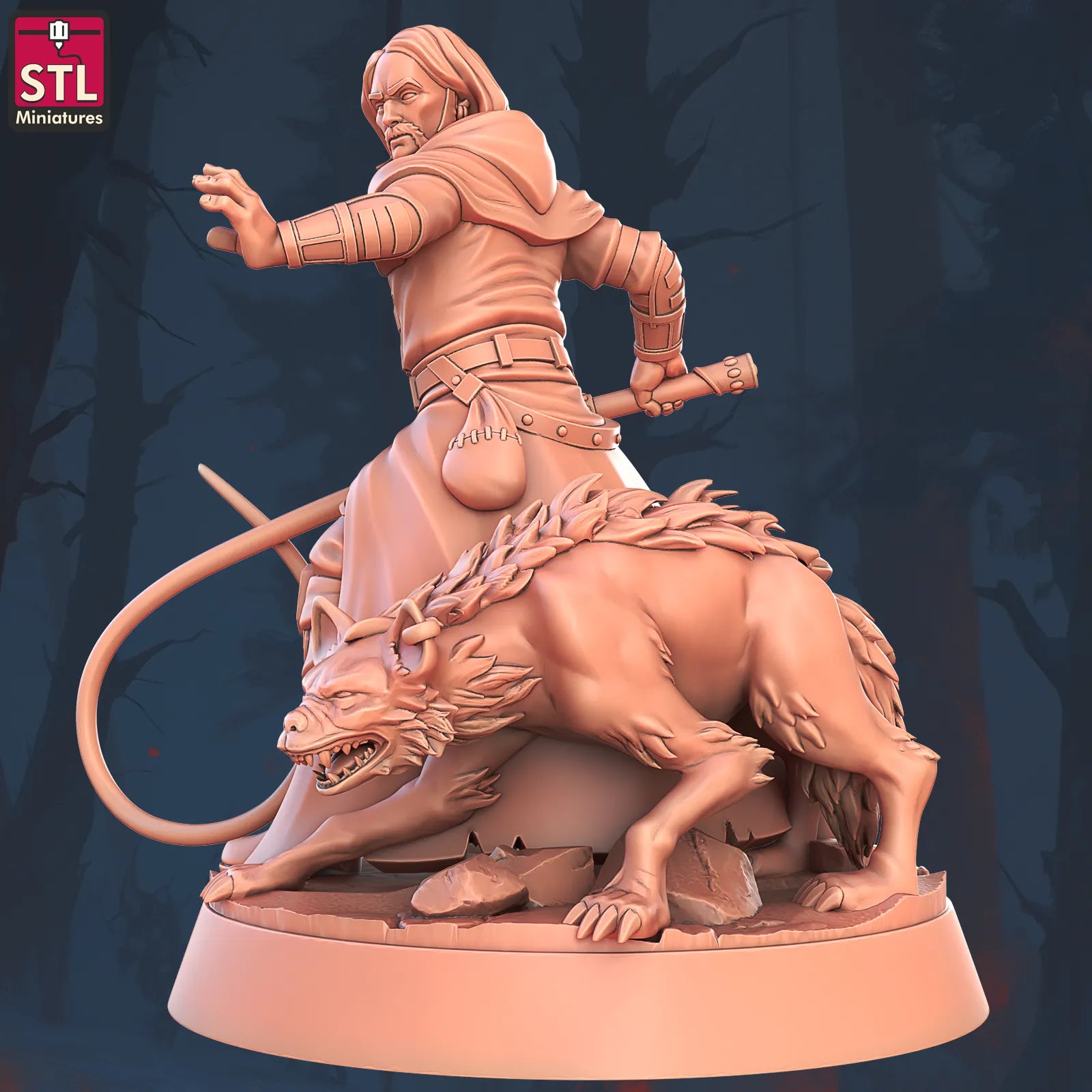 Animal Tamer NPC Set | Tabletop Scale | D&D TTRPG Miniature | STL Miniatures
