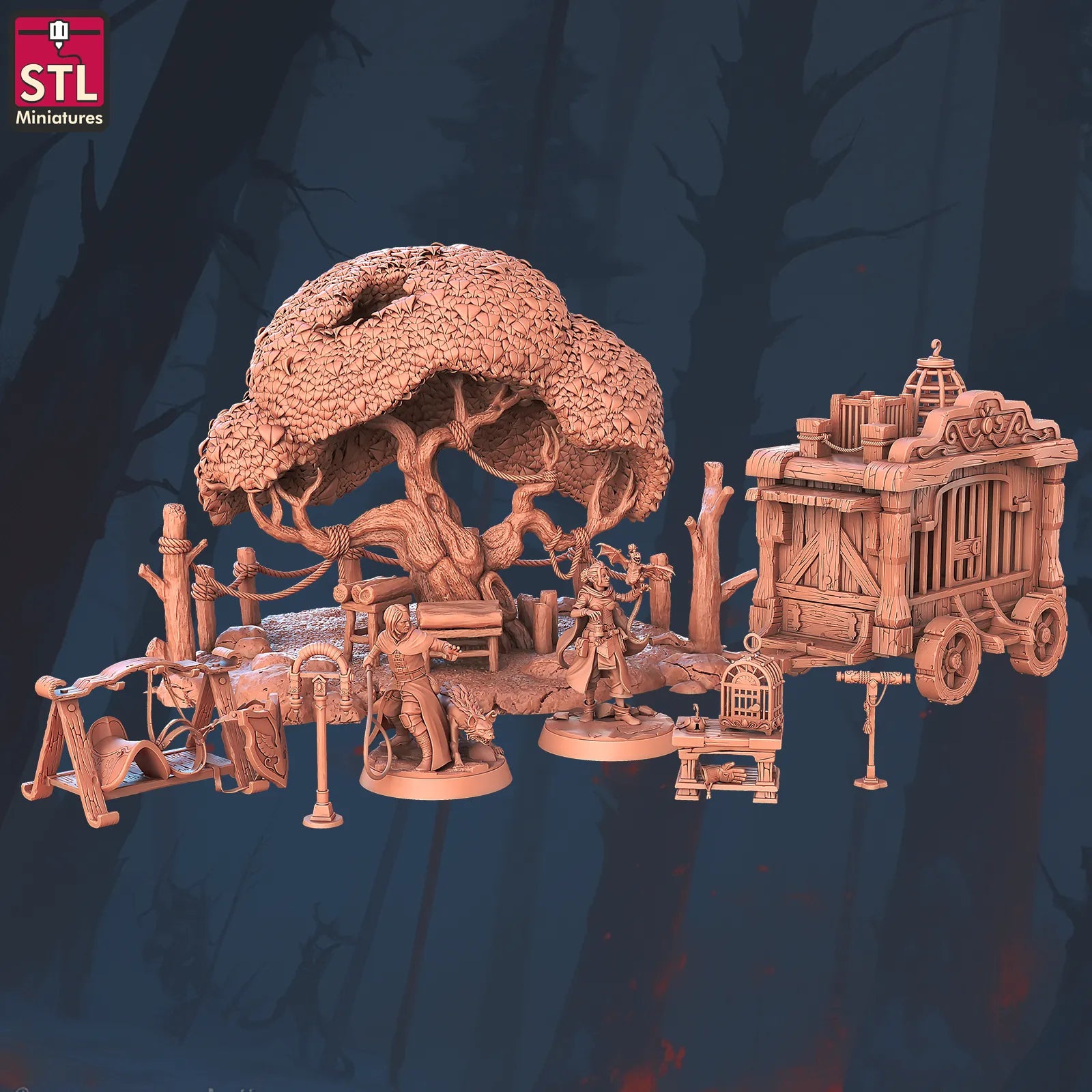 Animal Tamer NPC Set | Tabletop Scale | D&D TTRPG Miniature | STL Miniatures