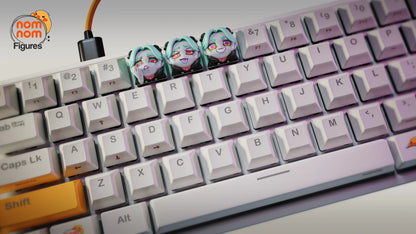 Keycaps - Cyber Runner | 3D Printed Resin Anime Fan Art | Nomnom Figures
