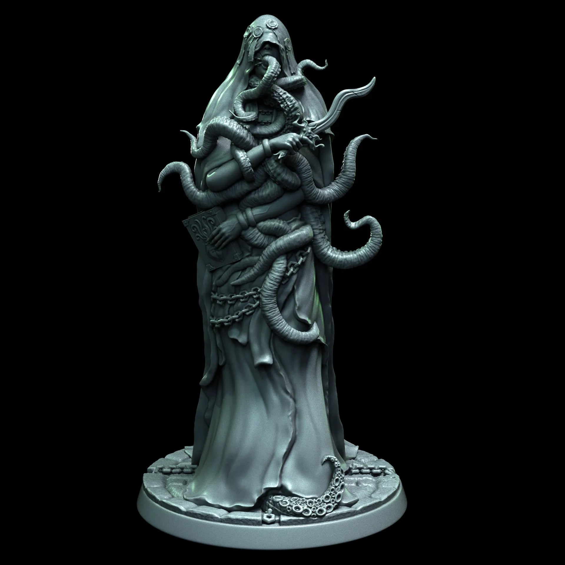 Cult of Cthulhu The Chosen Cultist 75mm | Cultist, Lovecraft, Elder God | D&D Cosmic Horror Fantasy | NS Miniatures