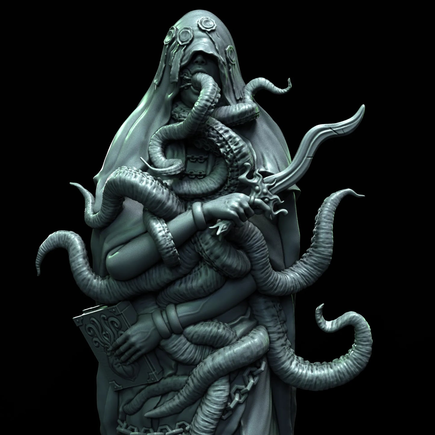 Cult of Cthulhu The Chosen Cultist 75mm | Cultist, Lovecraft, Elder God | D&D Cosmic Horror Fantasy | NS Miniatures