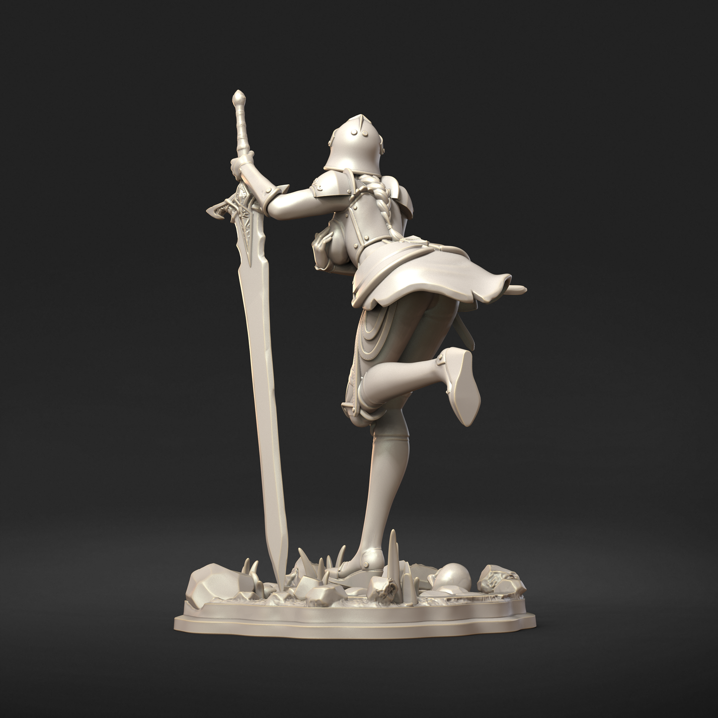 Brienne | Tabletop or Display Scale | D&D TTRPG Fantasy Miniature | Dungeons and Maidens