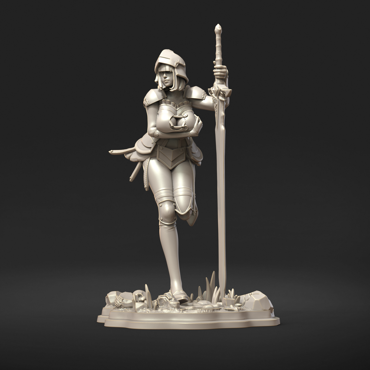 Brienne | Tabletop or Display Scale | D&D TTRPG Fantasy Miniature | Dungeons and Maidens