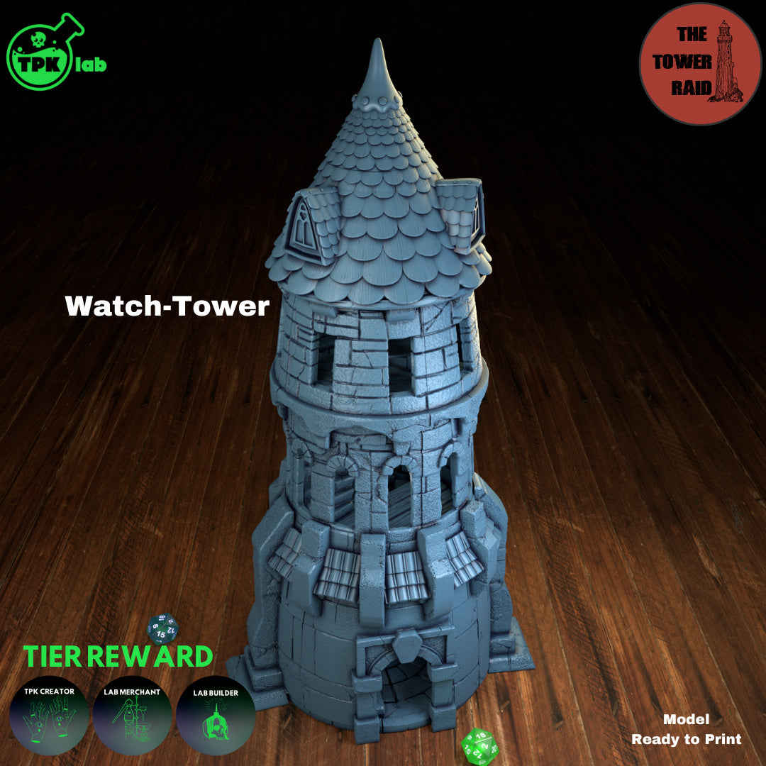 Elven Watch Tower Terrain | Tabletop Gaming Mini | TPKLab