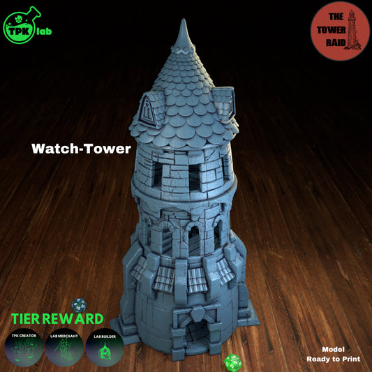 Elven Watch Tower Terrain | Tabletop Gaming Mini | TPKLab