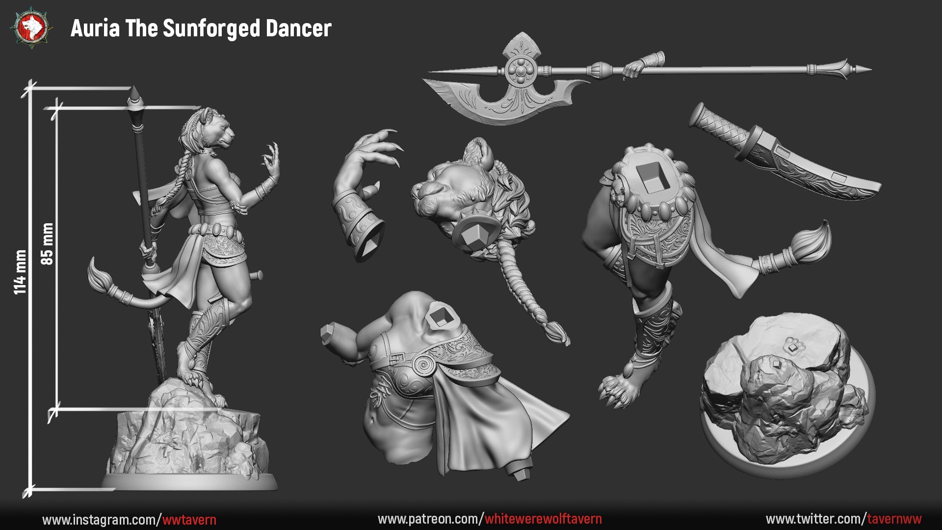 Dunes of Fire Collection | Gaming or Display Miniature | White Werewolf Tavern