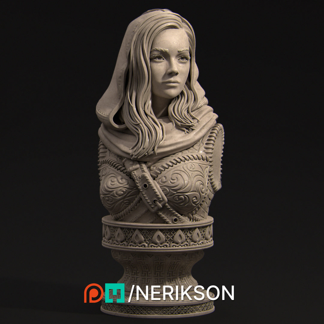 Artemisia the Unseen Blade | Garage Resin Kit Statue or Bust | D&D TTRPG Fantasy Miniature | Nerikson