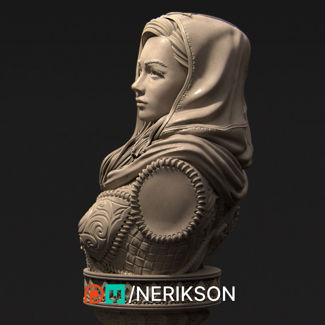 Artemisia the Unseen Blade | Garage Resin Kit Statue or Bust | D&D TTRPG Fantasy Miniature | Nerikson