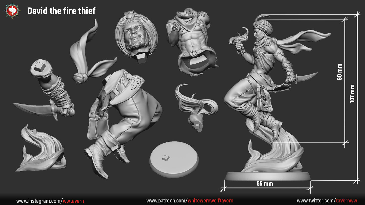 Dunes of Fire Collection | Gaming or Display Miniature | White Werewolf Tavern