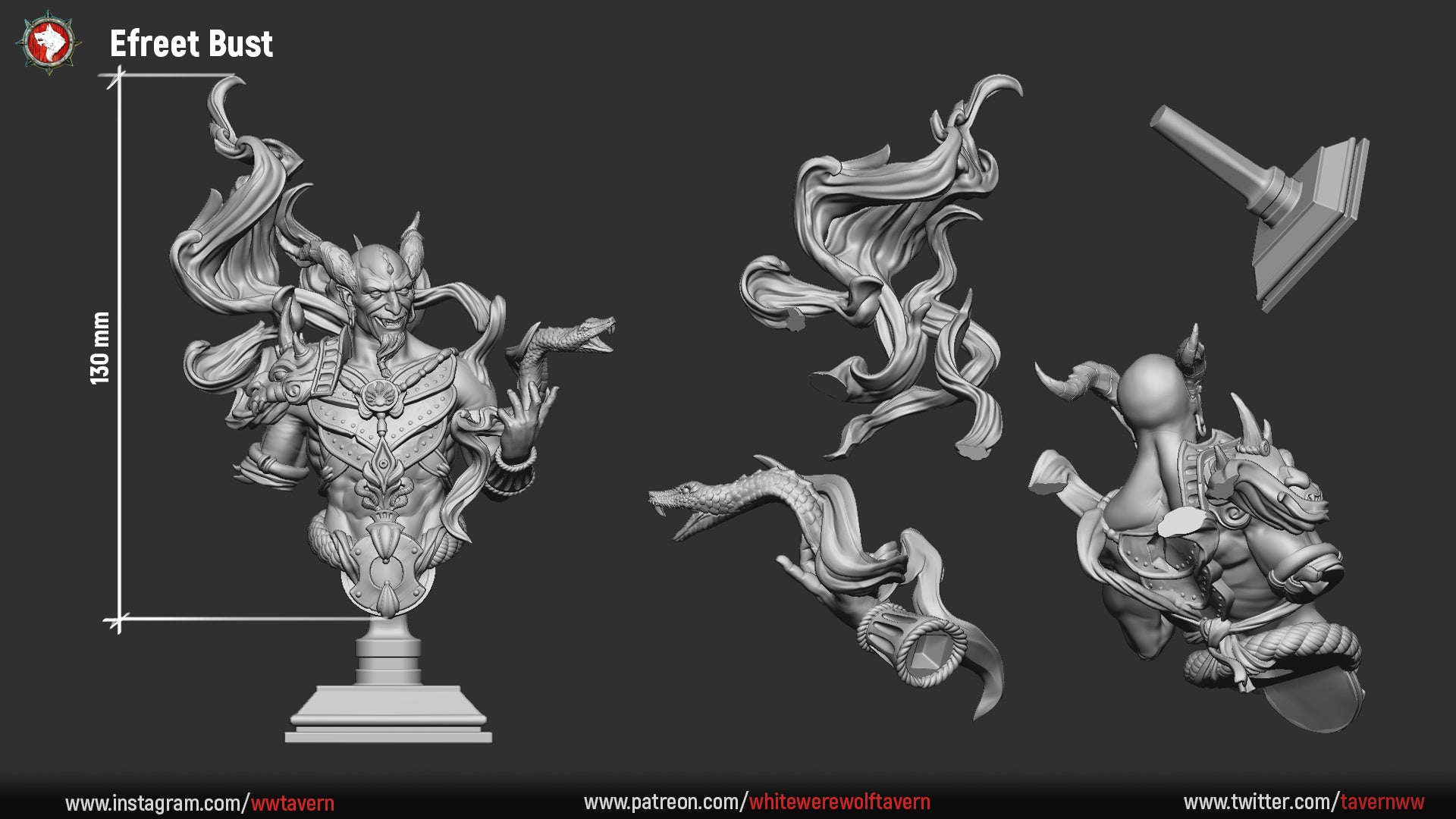 Dunes of Fire Collection | Gaming or Display Miniature | White Werewolf Tavern