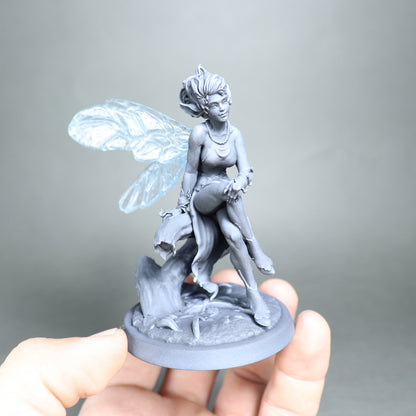 White werewolf tavern miniature featuring pixies and fairies for D&D tabletop RPG, by Tattles Told 3D.