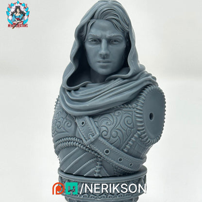 Nasir the Unseen Blade | Garage Resin Kit Statue or Bust | D&D TTRPG Fantasy Miniature | Nerikson